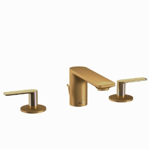 Picture of 3-Hole Basin Mixer with Popup Waste System - Lever: Gold Bright PVD | Body: Gold Matt PVD