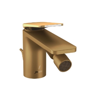 Picture of Single Lever Bidet Mixer with Popup Waste - Lever: Gold Bright PVD | Body: Gold Matt PVD