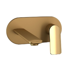 Picture of Exposed Parts of Single Lever Built-in In-wall Manual Valve - Lever: Gold Bright PVD | Body: Gold Matt PVD