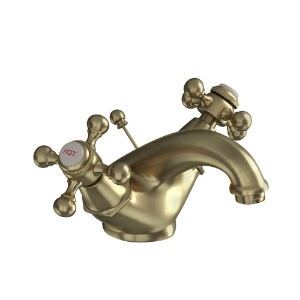 Picture of Monoblock Basin Mixer (Small Spout) with popup waste - Antique Bronze