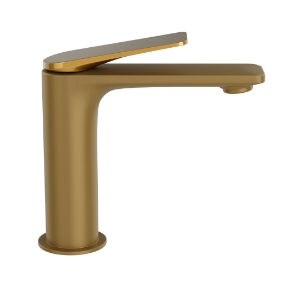 Picture of Single Lever Extended Basin Mixer - Lever: Gold Bright PVD | Body: Gold Matt PVD
