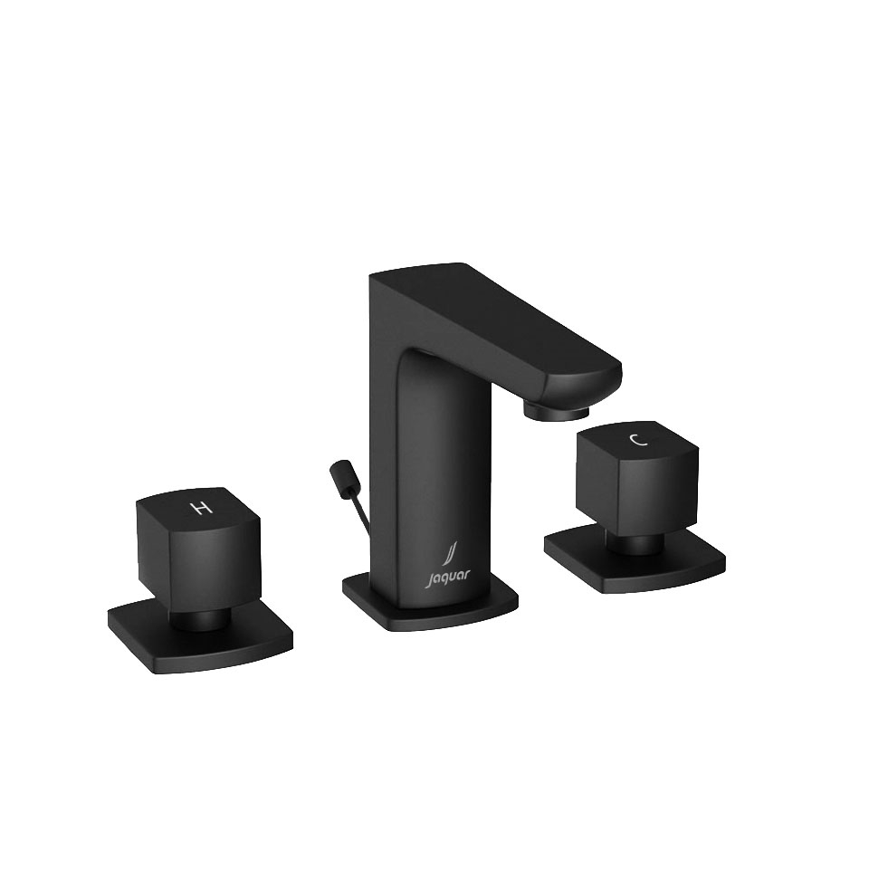 Picture of 3 Hole Basin Mixer with Popup Waste - Black Matt