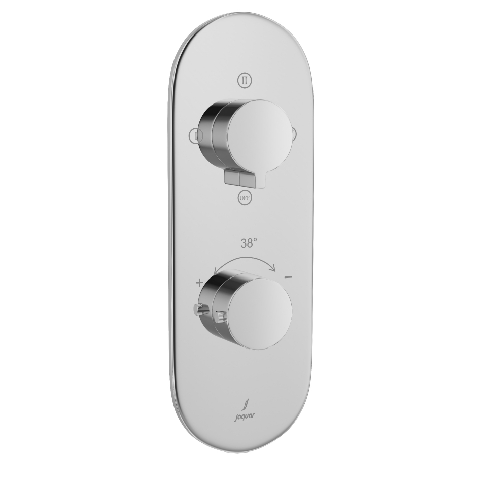 Picture of Aquamax exposed part kit of thermostatic shower mixer with 3-way diverter 