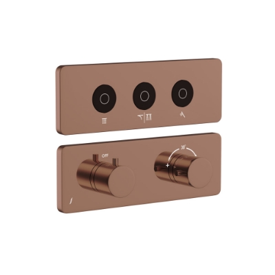 Picture of Exposed Part Kit of CLOUD Touch Shower System with 3 outlets - Blush Gold PVD