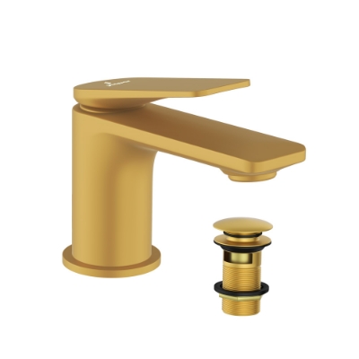 Picture of Single Lever Basin Mixer - Gold Matt PVD