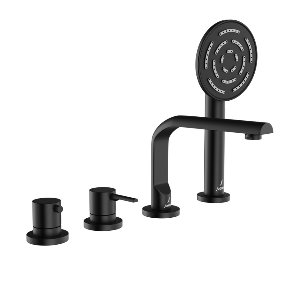Picture of 4-Hole Thermostatic Bath & Shower Mixer - Black Matt