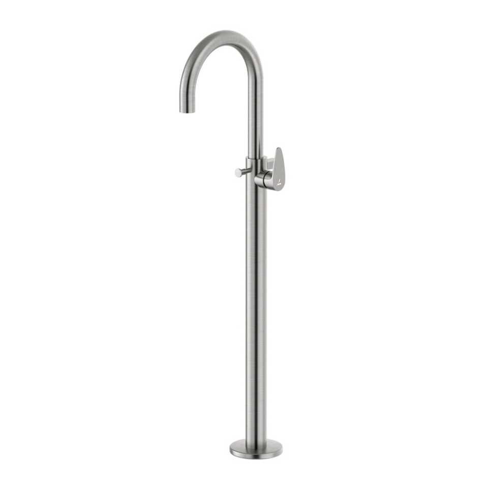Picture of Vignette Prime Exposed Parts of Floor Mounted Single Lever Bath Mixer - Stainless Steel